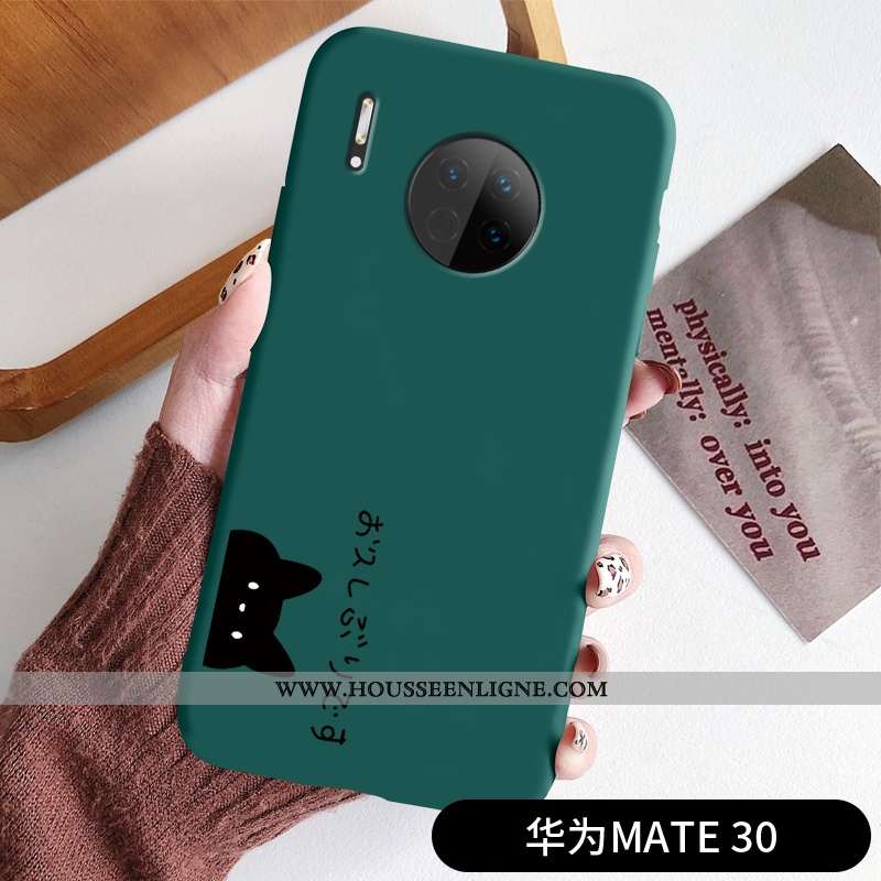 Coque Huawei Mate 30 Fluide Doux Silicone Étui Tout Compris Délavé En Daim Téléphone Portable Ultra 