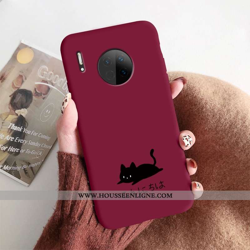 Coque Huawei Mate 30 Fluide Doux Silicone Étui Tout Compris Délavé En Daim Téléphone Portable Ultra 