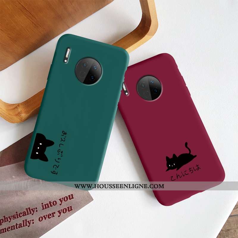 Coque Huawei Mate 30 Fluide Doux Silicone Étui Tout Compris Délavé En Daim Téléphone Portable Ultra 