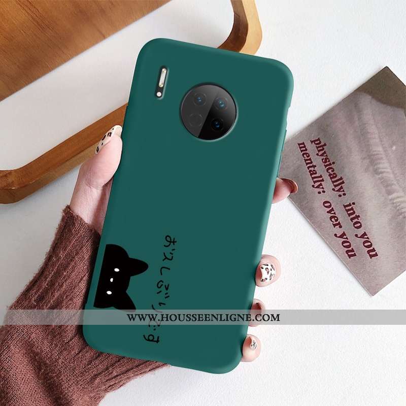 Coque Huawei Mate 30 Fluide Doux Silicone Étui Tout Compris Délavé En Daim Téléphone Portable Ultra 
