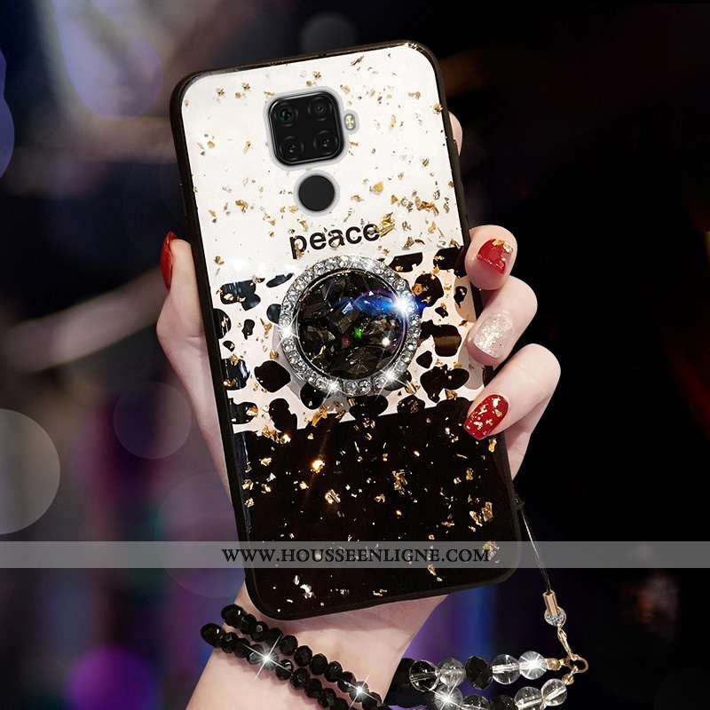 Coque Huawei Mate 30 Lite Fluide Doux Silicone Noir Léopard Protection Modèle Fleurie