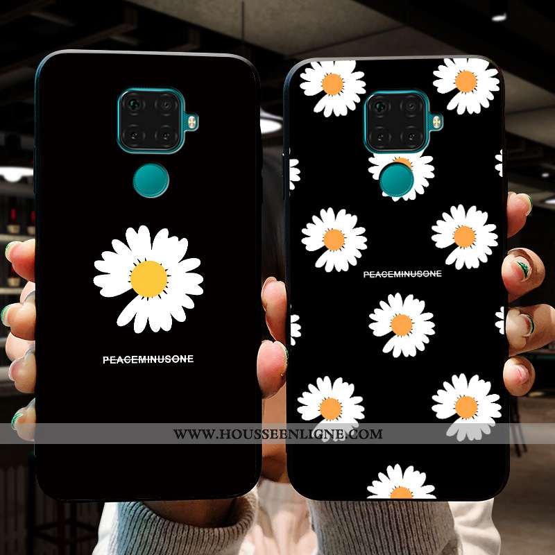 Coque Huawei Mate 30 Lite Tendance Fluide Doux Téléphone Portable Étui Dessin Animé Incassable Noir