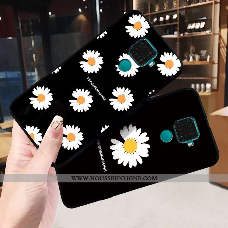Coque Huawei Mate 30 Lite Tendance Fluide Doux Téléphone Portable Étui Dessin Animé Incassable Noir