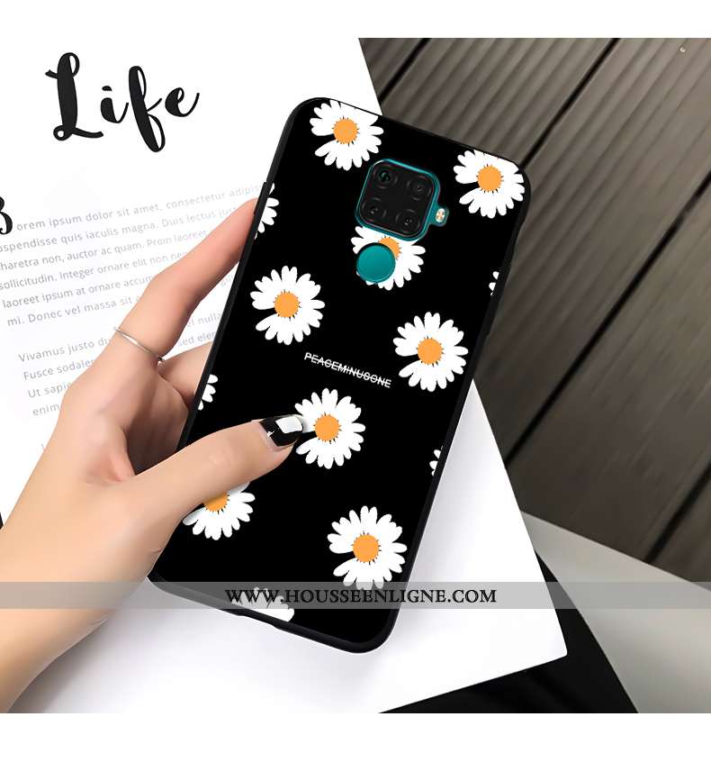 Coque Huawei Mate 30 Lite Tendance Fluide Doux Téléphone Portable Étui Dessin Animé Incassable Noir