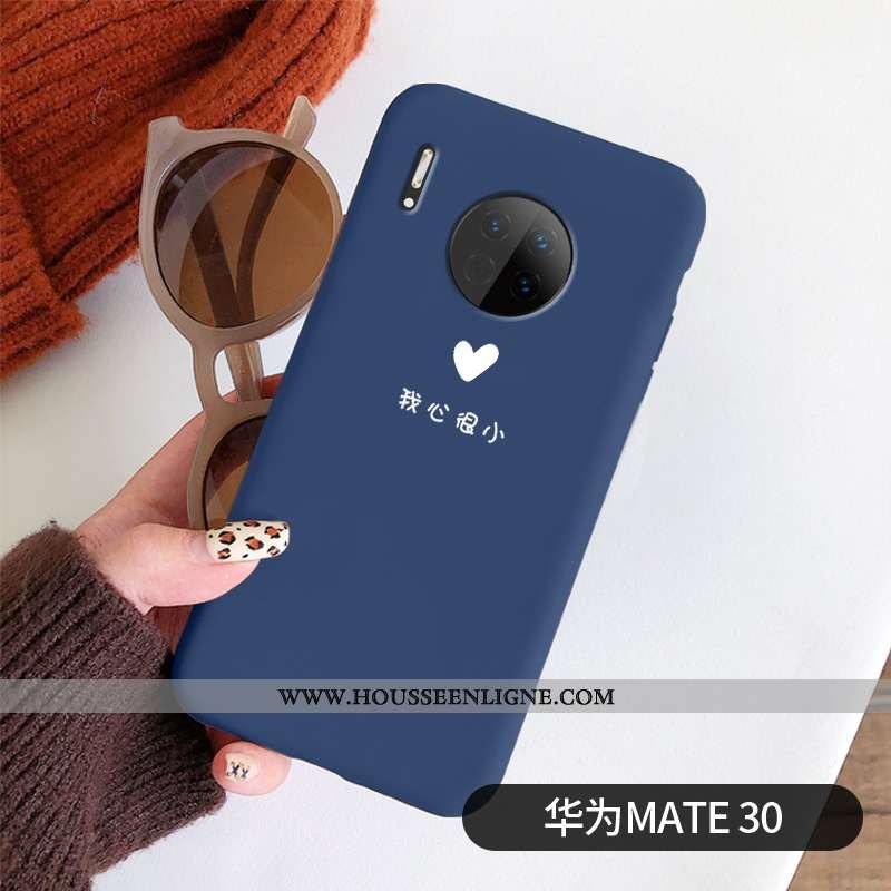 Coque Huawei Mate 30 Légère Fluide Doux Mode Ultra Amoureux Nouveau Délavé En Daim Rouge