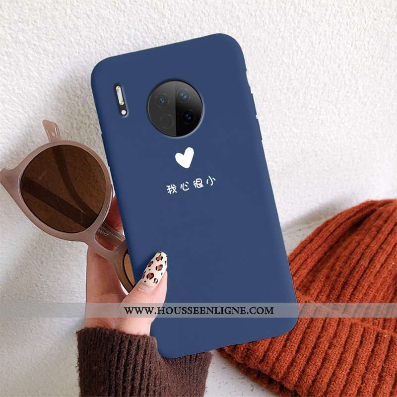 Coque Huawei Mate 30 Légère Fluide Doux Mode Ultra Amoureux Nouveau Délavé En Daim Rouge