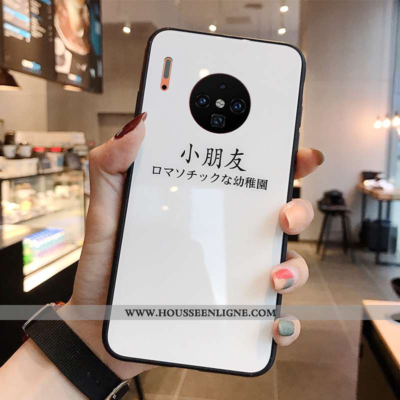 Coque Huawei Mate 30 Personnalité Protection Nouveau Verre Net Rouge Incassable Blanche