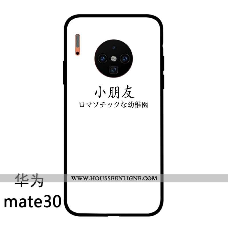 Coque Huawei Mate 30 Personnalité Protection Nouveau Verre Net Rouge Incassable Blanche