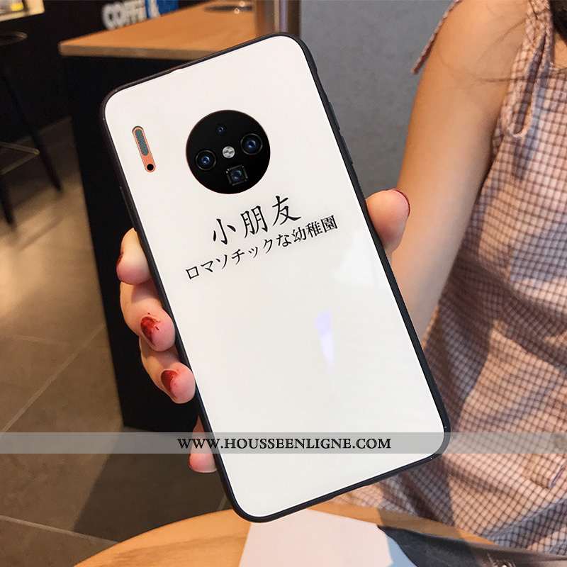 Coque Huawei Mate 30 Personnalité Protection Nouveau Verre Net Rouge Incassable Blanche