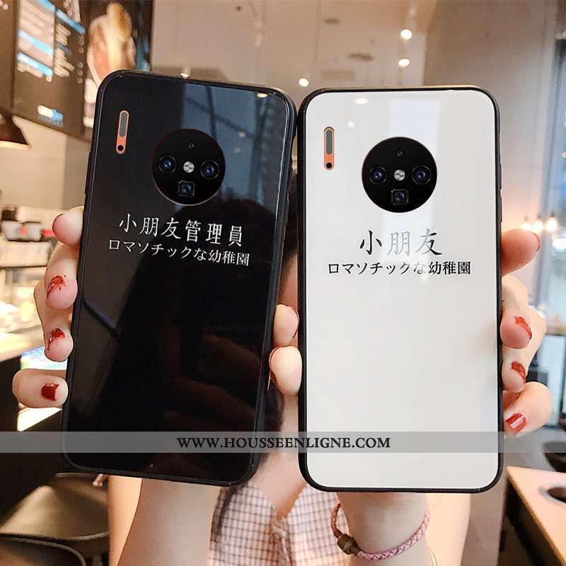 Coque Huawei Mate 30 Personnalité Protection Nouveau Verre Net Rouge Incassable Blanche