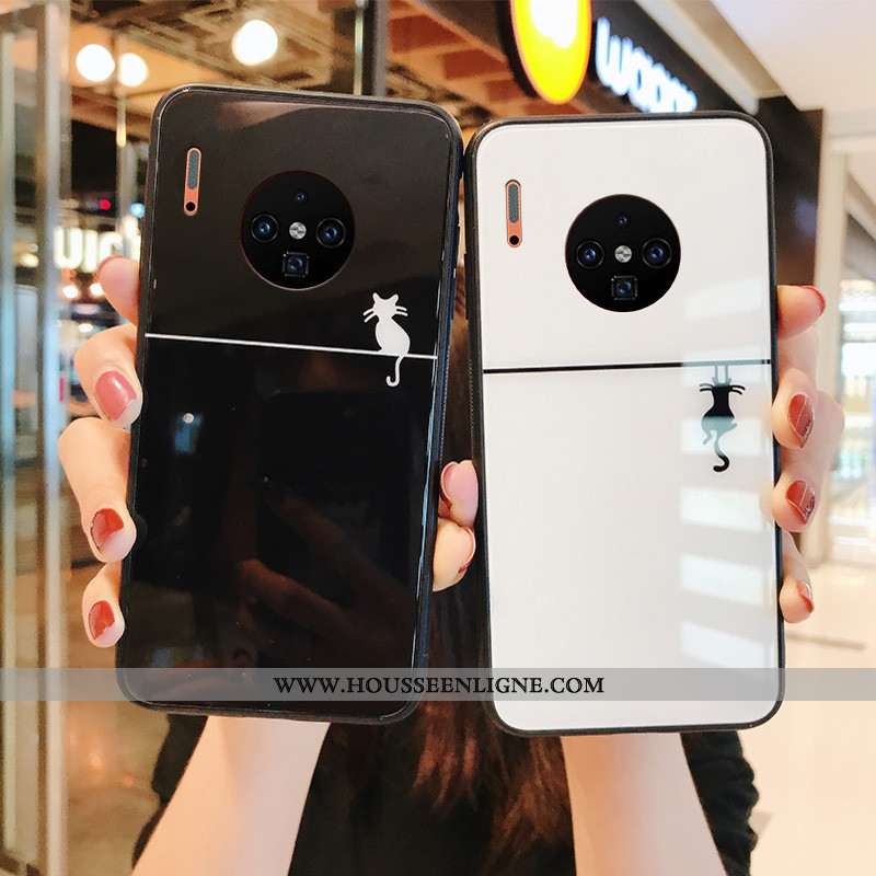 Coque Huawei Mate 30 Personnalité Tendance Simple Silicone Protection Noir
