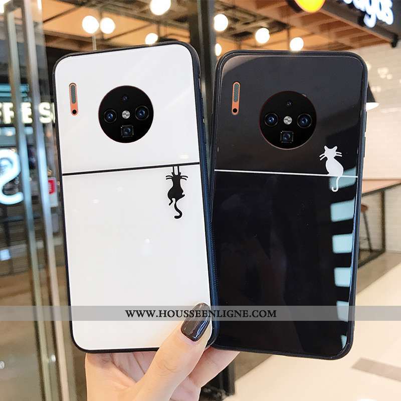 Coque Huawei Mate 30 Personnalité Tendance Simple Silicone Protection Noir