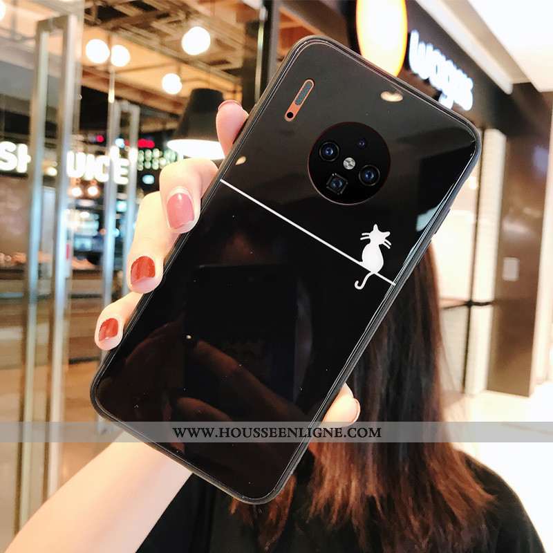 Coque Huawei Mate 30 Personnalité Tendance Simple Silicone Protection Noir