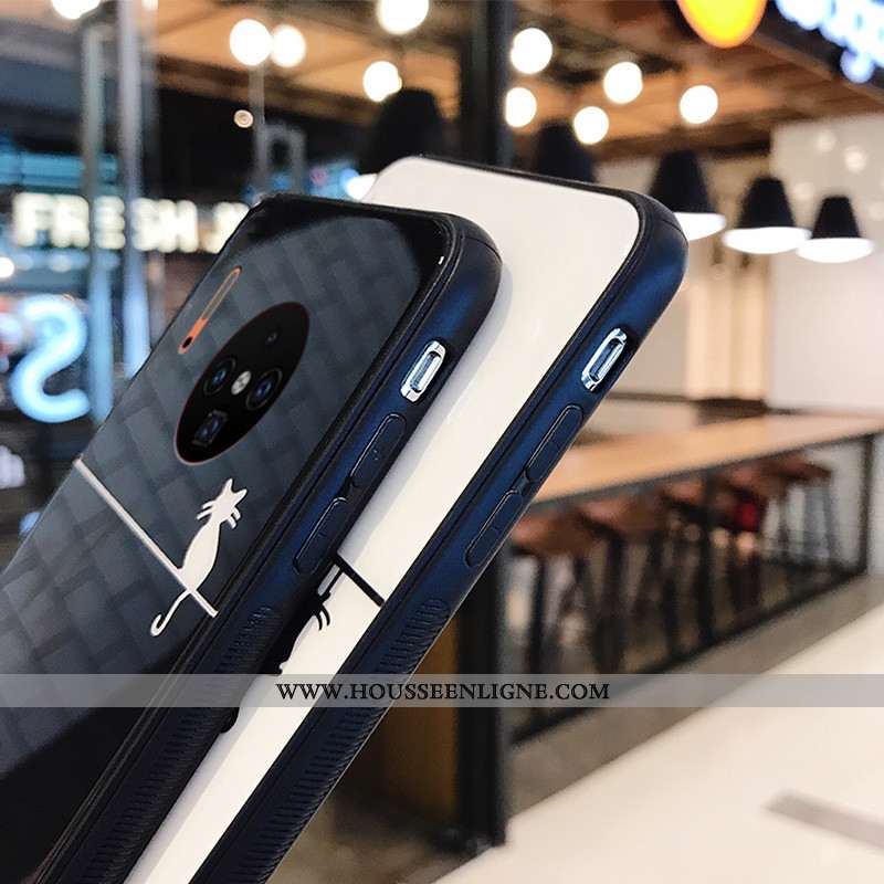 Coque Huawei Mate 30 Personnalité Tendance Simple Silicone Protection Noir