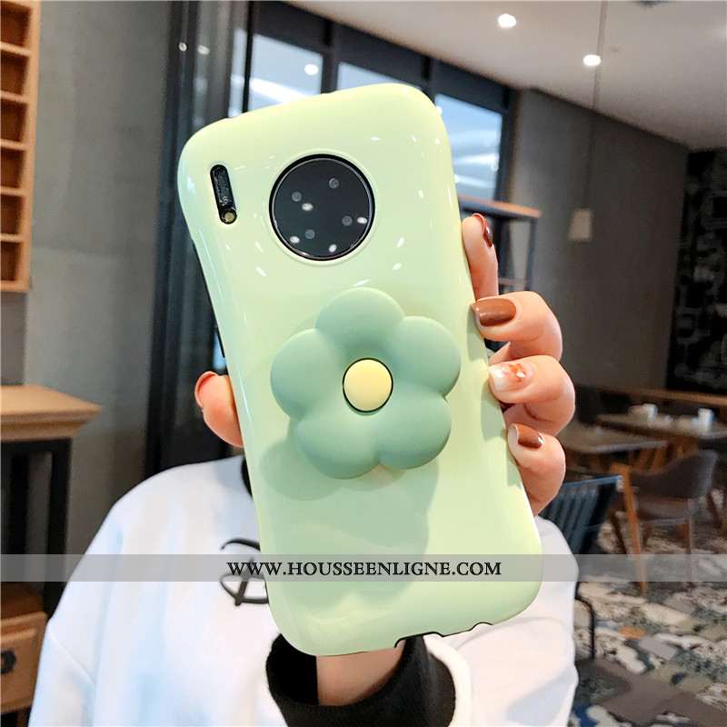 Coque Huawei Mate 30 Pro Créatif Fluide Doux Étui Téléphone Portable Support Fleurs Rouge