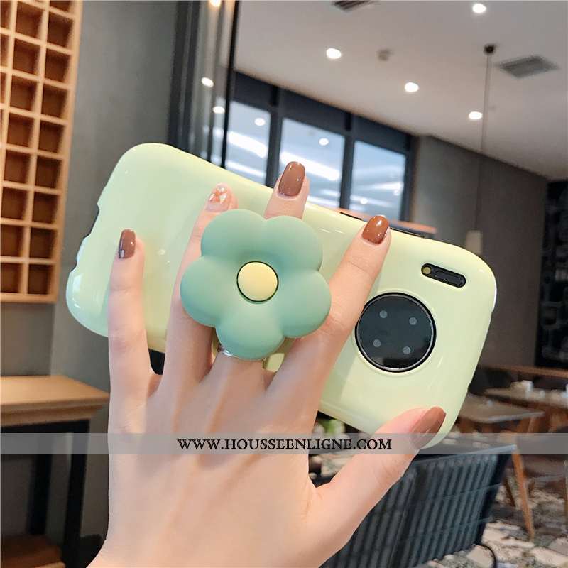 Coque Huawei Mate 30 Pro Créatif Fluide Doux Étui Téléphone Portable Support Fleurs Rouge