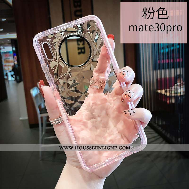Coque Huawei Mate 30 Pro Créatif Tendance Simple Téléphone Portable Net Rouge Personnalité Rose