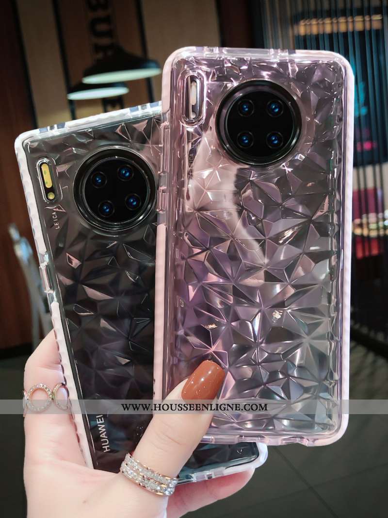 Coque Huawei Mate 30 Pro Créatif Tendance Simple Téléphone Portable Net Rouge Personnalité Rose