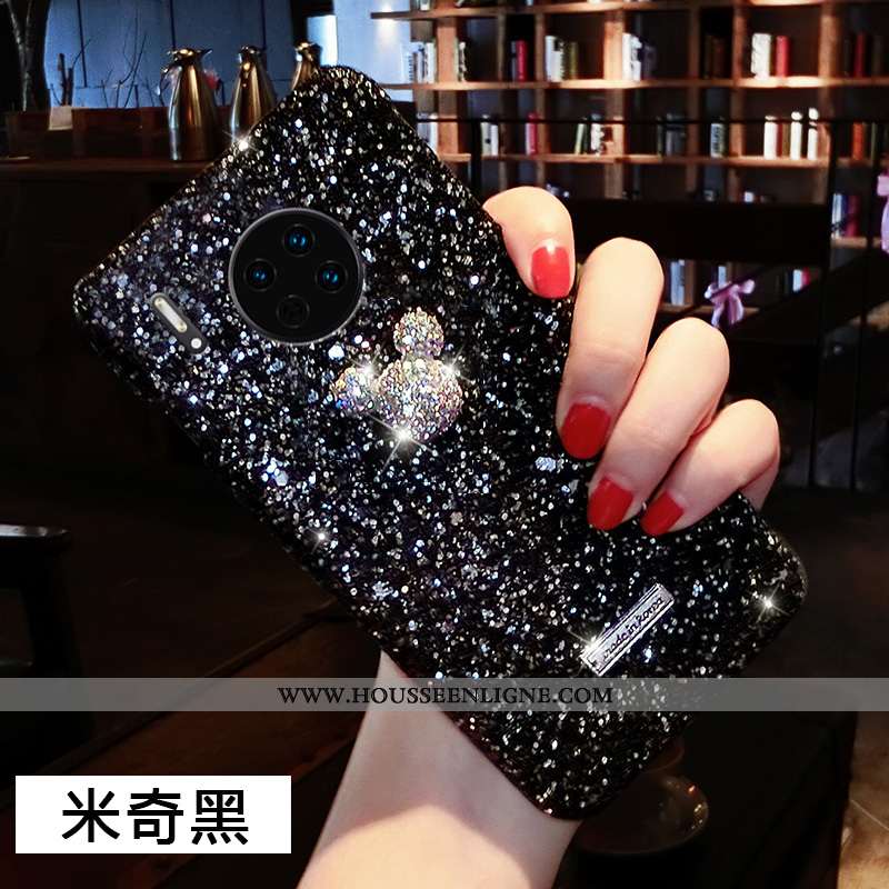 Coque Huawei Mate 30 Pro Créatif Tendance Strass Net Rouge Élégant Grand Rat