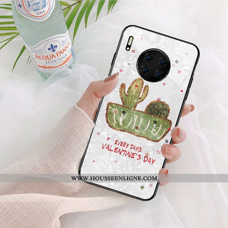 Coque Huawei Mate 30 Pro Légère Silicone Étui Tout Compris Blanc Original Verre Blanche