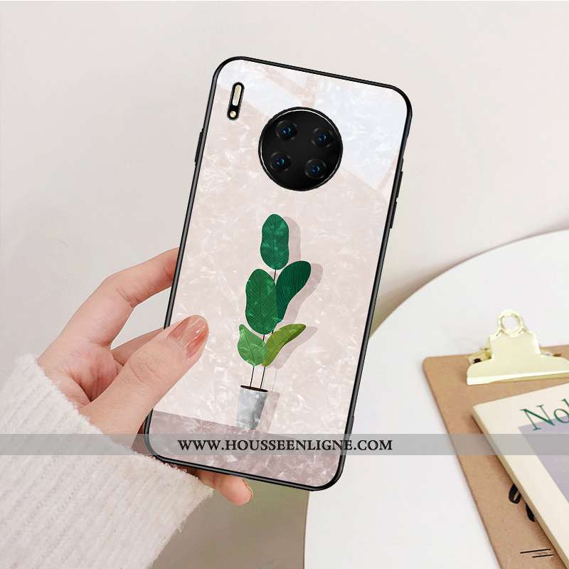 Coque Huawei Mate 30 Pro Légère Silicone Étui Tout Compris Blanc Original Verre Blanche