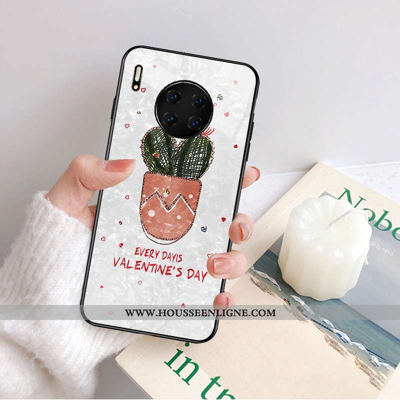 Coque Huawei Mate 30 Pro Légère Silicone Étui Tout Compris Blanc Original Verre Blanche
