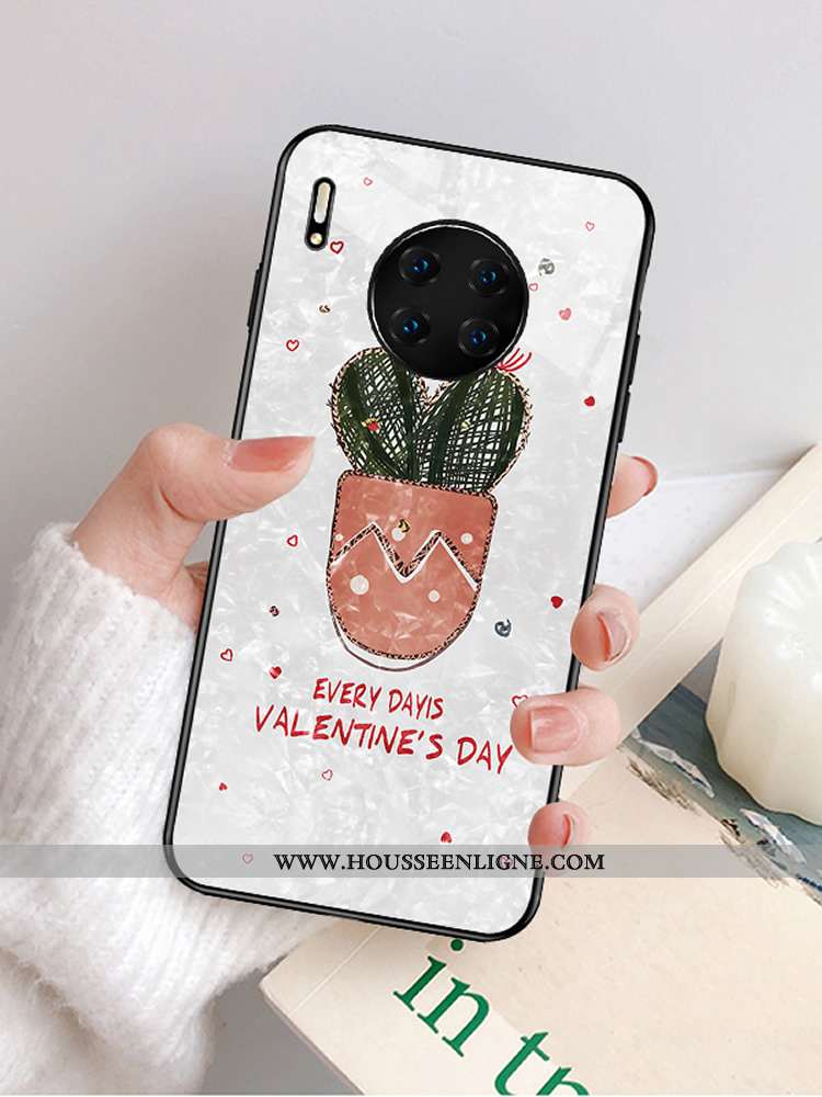 Coque Huawei Mate 30 Pro Légère Silicone Étui Tout Compris Blanc Original Verre Blanche