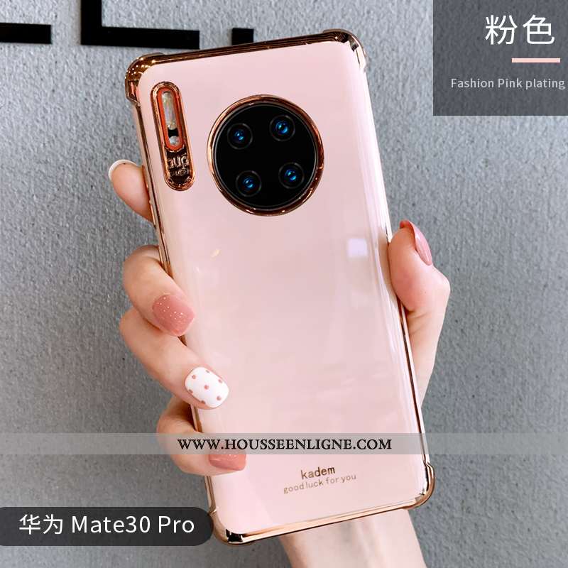 Coque Huawei Mate 30 Pro Silicone Personnalité Incassable Clair Vert Tendance Étui Verte