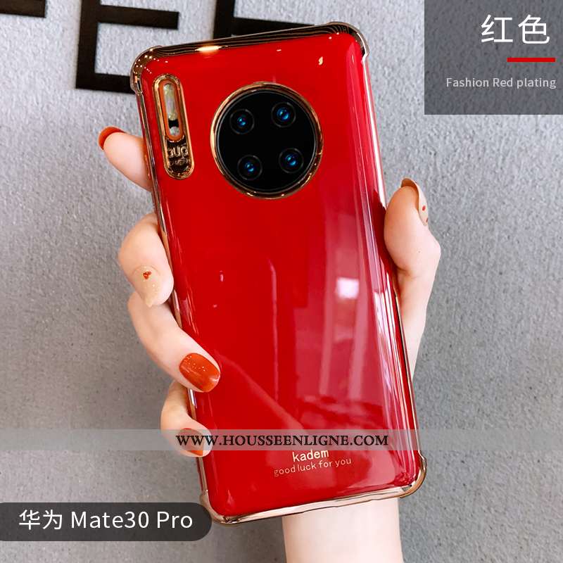 Coque Huawei Mate 30 Pro Silicone Personnalité Incassable Clair Vert Tendance Étui Verte