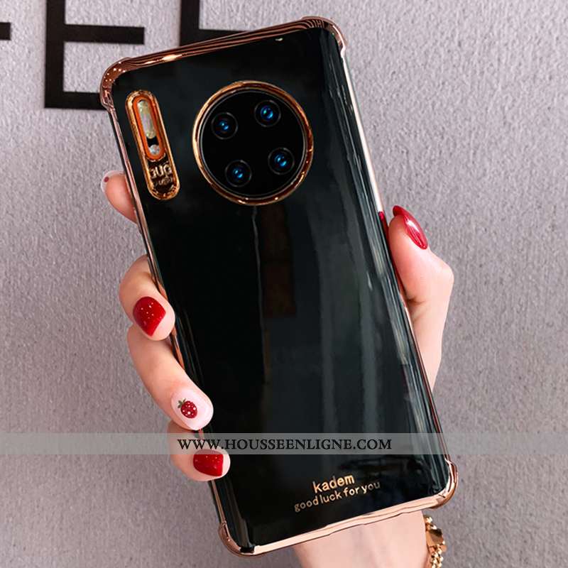 Coque Huawei Mate 30 Pro Silicone Personnalité Incassable Clair Vert Tendance Étui Verte