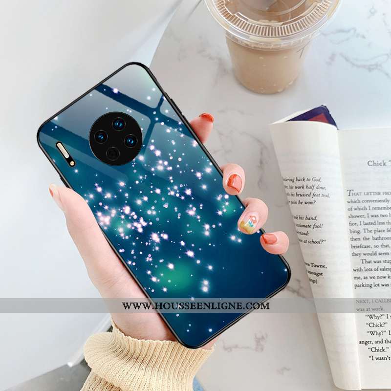 Coque Huawei Mate 30 Pro Tendance Légère Étui Protection Simple Ultra Bleu