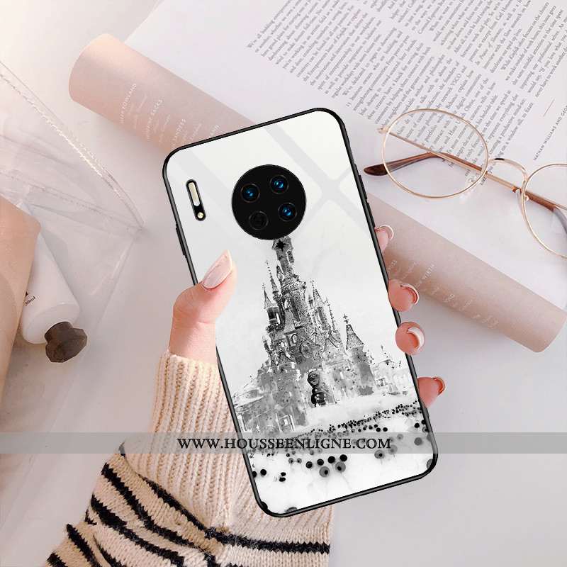 Coque Huawei Mate 30 Pro Tendance Légère Étui Protection Simple Ultra Bleu