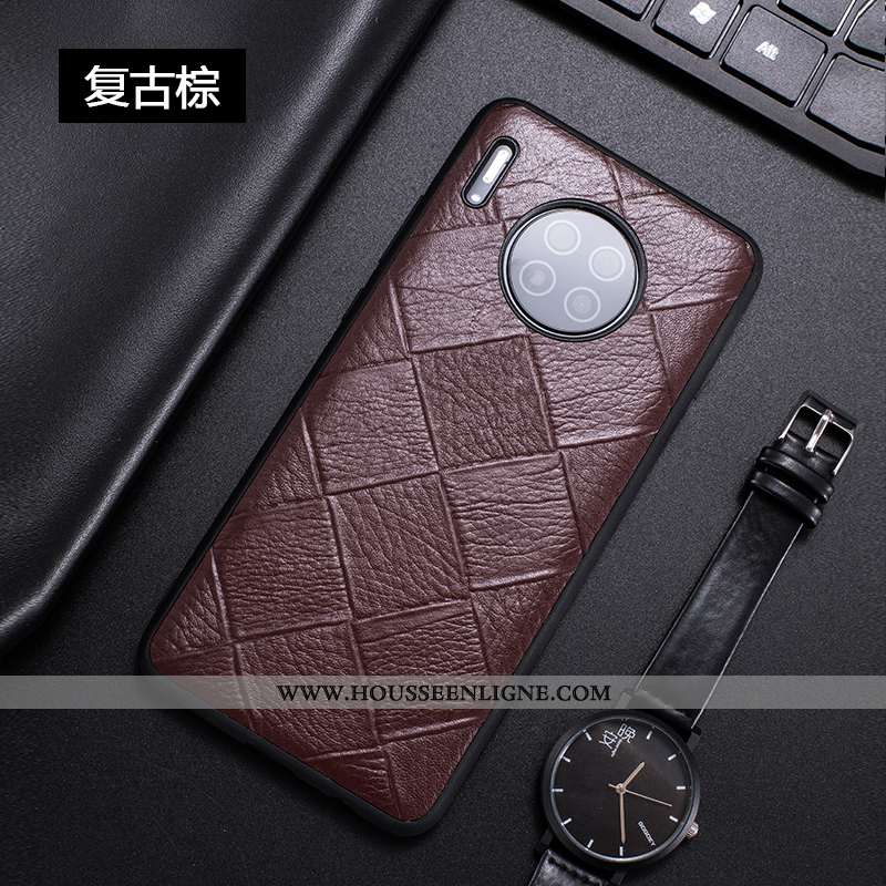 Coque Huawei Mate 30 Pro Ultra Tendance Luxe Marron Incassable Fluide Doux Téléphone Portable