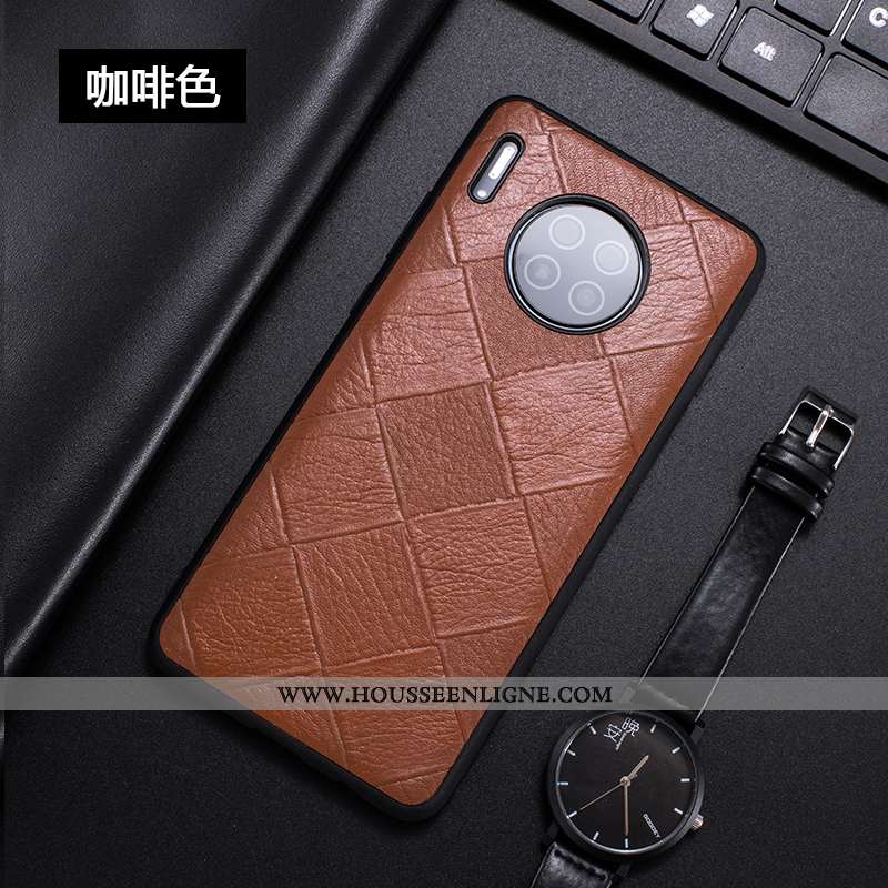 Coque Huawei Mate 30 Pro Ultra Tendance Luxe Marron Incassable Fluide Doux Téléphone Portable