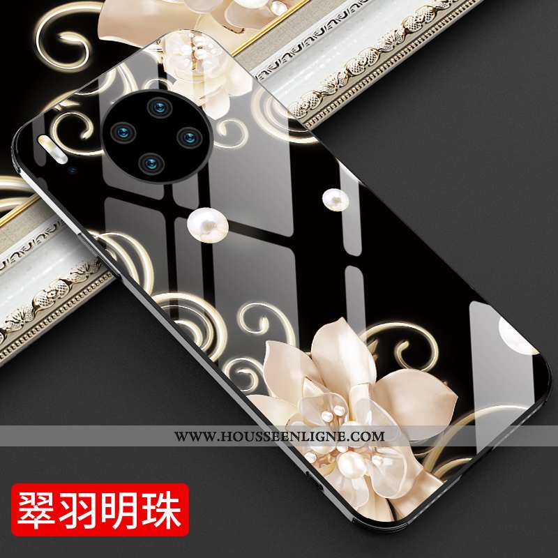 Coque Huawei Mate 30 Pro Verre Personnalité Créatif Mode Luxe Blanc Miroir Blanche