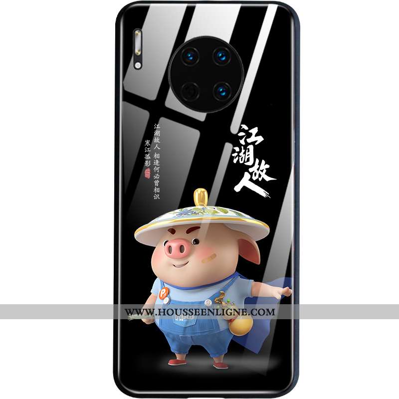 Coque Huawei Mate 30 Protection Dessin Animé Téléphone Portable Petit Légère Étui Noir