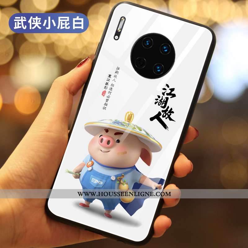 Coque Huawei Mate 30 Protection Dessin Animé Téléphone Portable Petit Légère Étui Noir