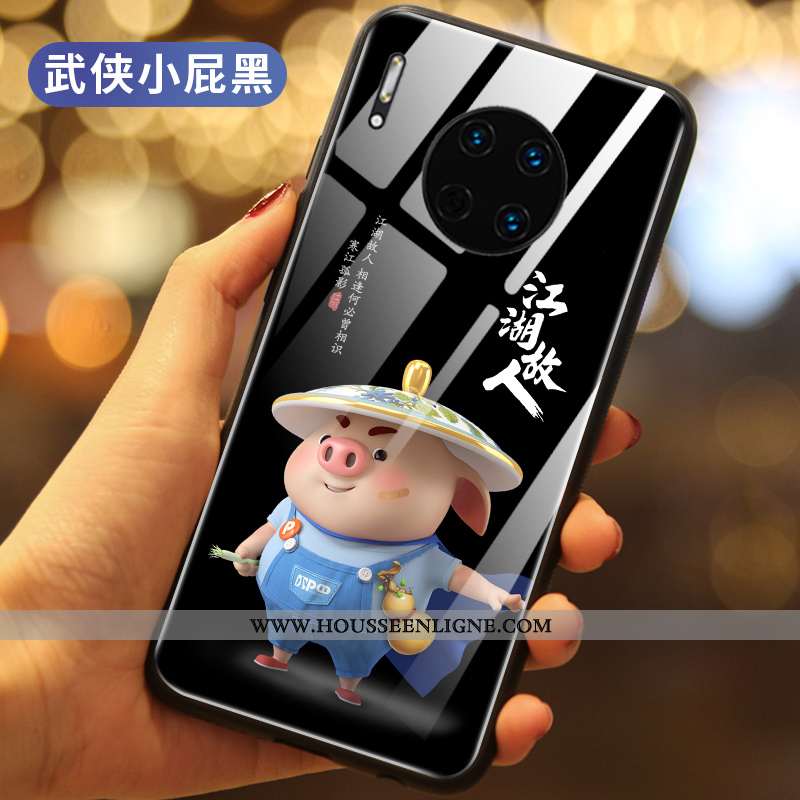 Coque Huawei Mate 30 Protection Dessin Animé Téléphone Portable Petit Légère Étui Noir