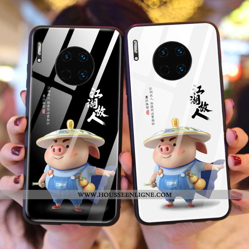 Coque Huawei Mate 30 Protection Dessin Animé Téléphone Portable Petit Légère Étui Noir