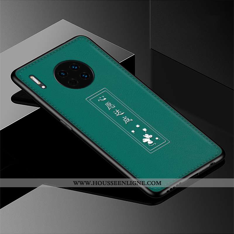Coque Huawei Mate 30 Protection Gaufrage Rouge Étui Téléphone Portable Net Rouge