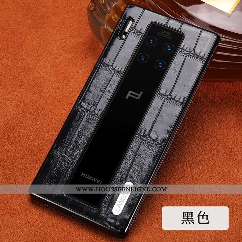 Coque Huawei Mate 30 Rs Cuir Véritable Cuir Luxe Protection Rouge Tout Compris Business