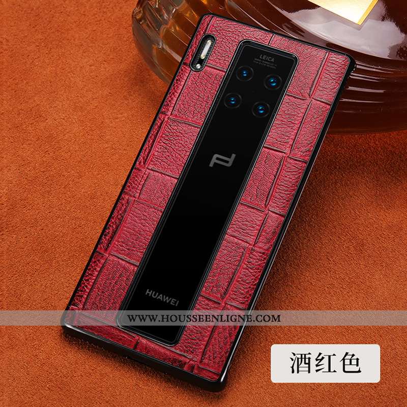 Coque Huawei Mate 30 Rs Protection Créatif Téléphone Portable Incassable Business Cuir Véritable Bov