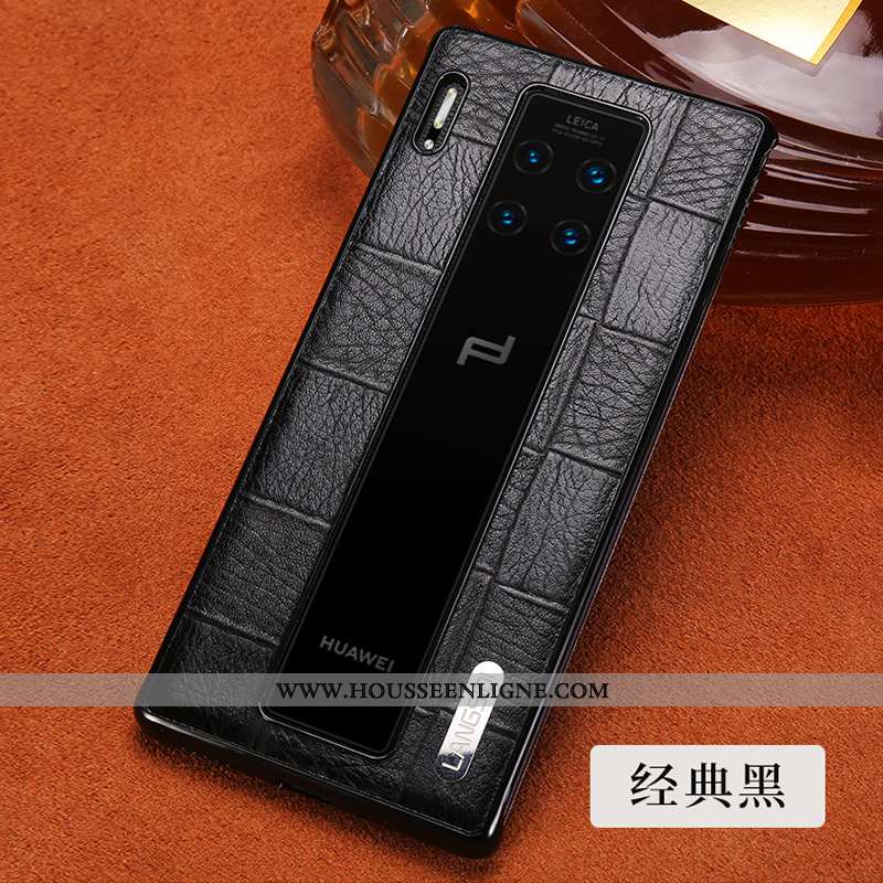 Coque Huawei Mate 30 Rs Protection Créatif Téléphone Portable Incassable Business Cuir Véritable Bov