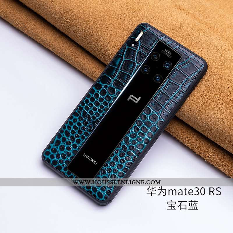 Coque Huawei Mate 30 Rs Protection Cuir Véritable Fluide Doux Incassable Cuir Haut Luxe Bordeaux
