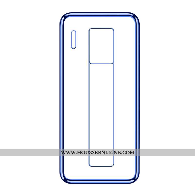 Coque Huawei Mate 30 Rs Transparent Fluide Doux Bleu Téléphone Portable Incassable Tout Compris