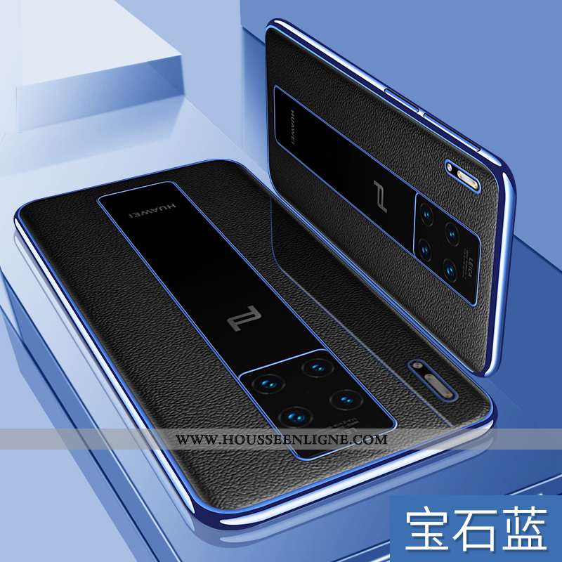 Coque Huawei Mate 30 Rs Transparent Fluide Doux Bleu Téléphone Portable Incassable Tout Compris