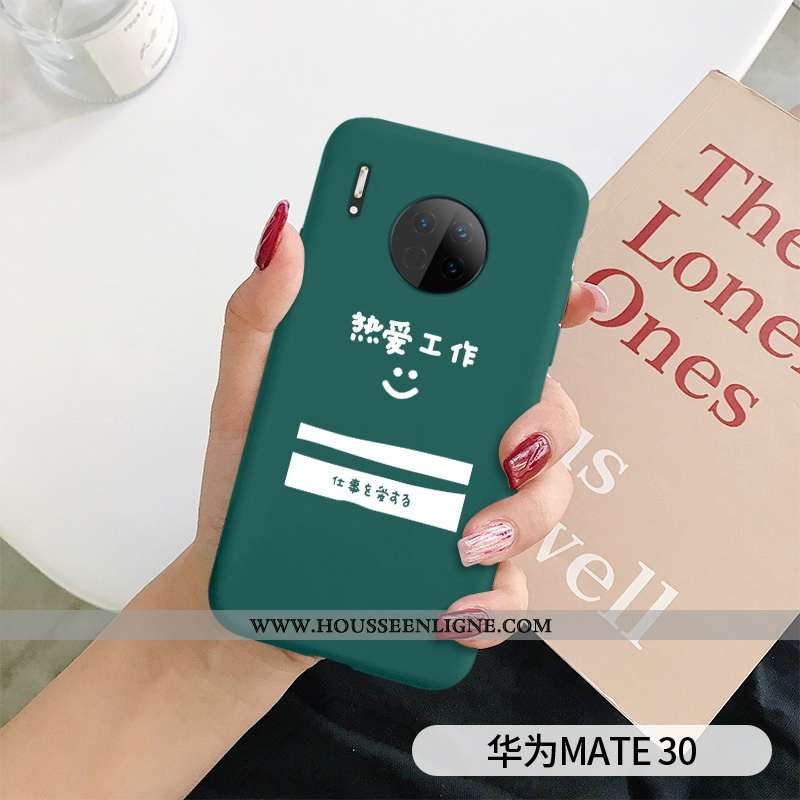 Coque Huawei Mate 30 Silicone Protection Amoureux Étui Téléphone Portable Net Rouge Rouge