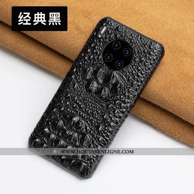 Coque Huawei Mate 30 Ultra Légère Qualité Cuir Haut Rouge Étui Bovins