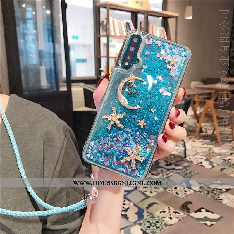 Coque Huawei Nova 5t Fluide Doux Net Rouge Quicksand Étui Violet Téléphone Portable