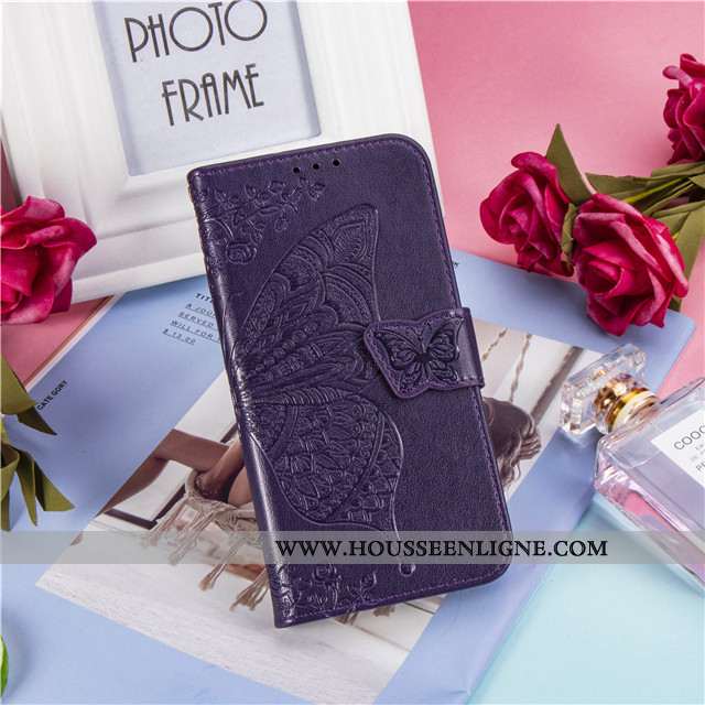 Coque Huawei Nova 5t Protection Cuir Clamshell Incassable Violet Tout Compris Téléphone Portable